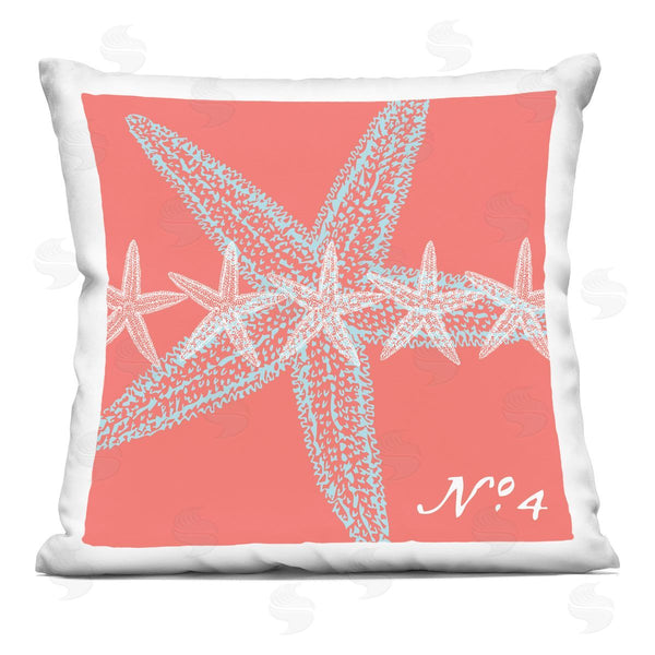 stupell industries Geoff Tygert | Pink Nautical Starfish Pattern Printed Throw Pillow