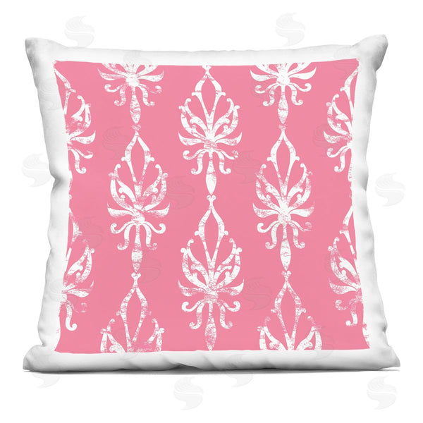 stupell industries Geoff Tygert | Pink Ornate Arrangement Pattern Printed Throw Pillow