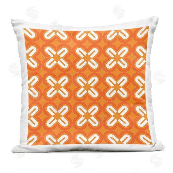 Stupell Industries Geoff Tygert | Repeating Orange Shapes Pattern Printed Throw Pillow