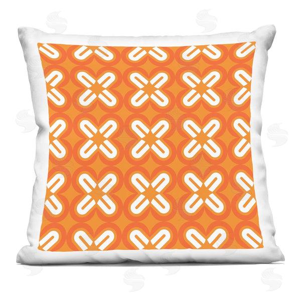 stupell industries Geoff Tygert | Repeating Orange Shapes Pattern Printed Throw Pillow