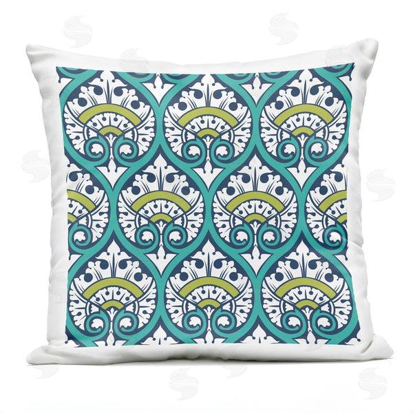 Stupell Industries Geoff Tygert | Vivid Green Ogee Pattern Printed Throw Pillow