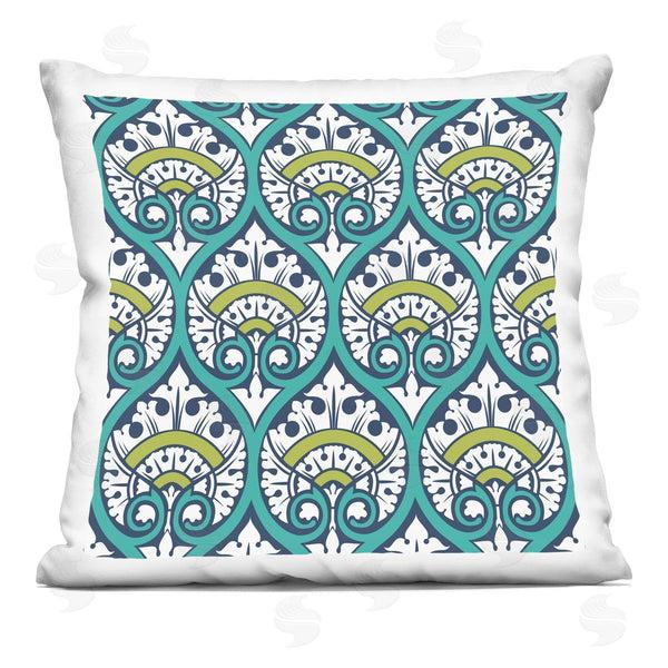 stupell industries Geoff Tygert | Vivid Green Ogee Pattern Printed Throw Pillow