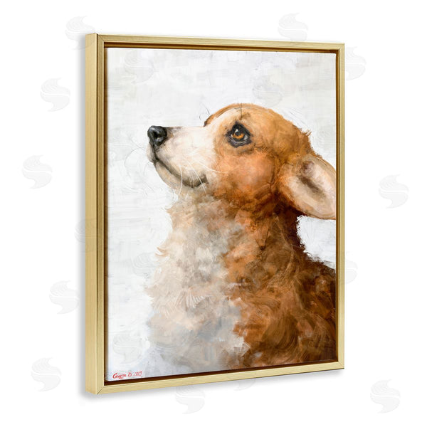Stupell Industries George Dyachenko | Adorable Corgi Puppy Portrait Pet Dog Watercolor