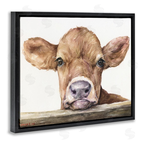 Stupell Industries George Dyachenko | Baby Cow Animal Watercolor