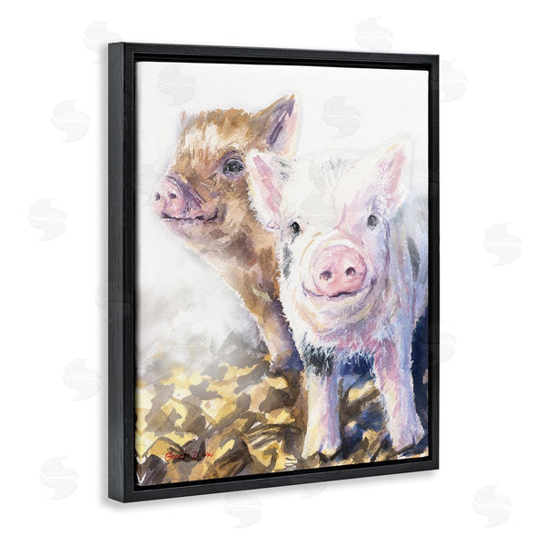 Stupell Industries George Dyachenko | Baby Piglets Smiling Adorable Farm Animals