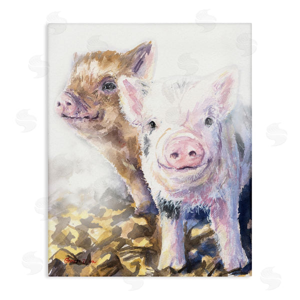stupell industries George Dyachenko | Baby Piglets Smiling Adorable Farm Animals
