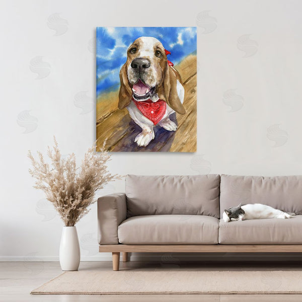 Stupell Industries George Dyachenko | Basset Hound With Bandana Wall Art