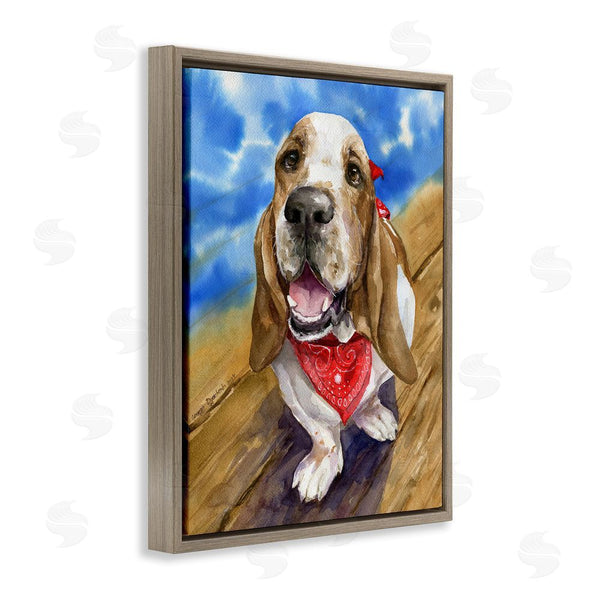 Stupell Industries George Dyachenko | Basset Hound With Bandana Wall Art