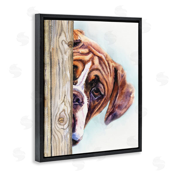 Stupell Industries George Dyachenko | Boxer Dog Hide And Seek Puppy Portrait