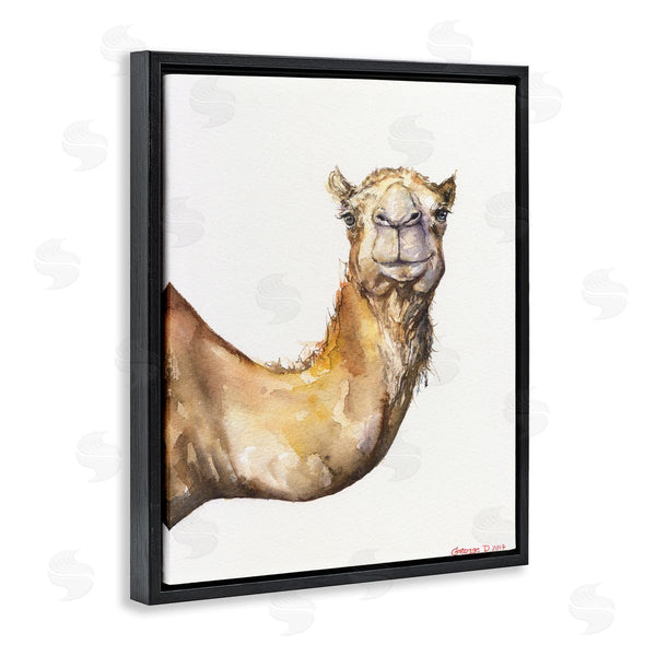 Stupell Industries George Dyachenko | Camel Side Portrait Desert Animal Tan White