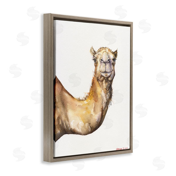 Stupell Industries George Dyachenko | Camel Side Portrait Desert Animal Tan White