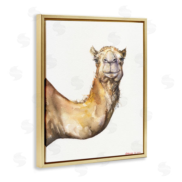 Stupell Industries George Dyachenko | Camel Side Portrait Desert Animal Tan White