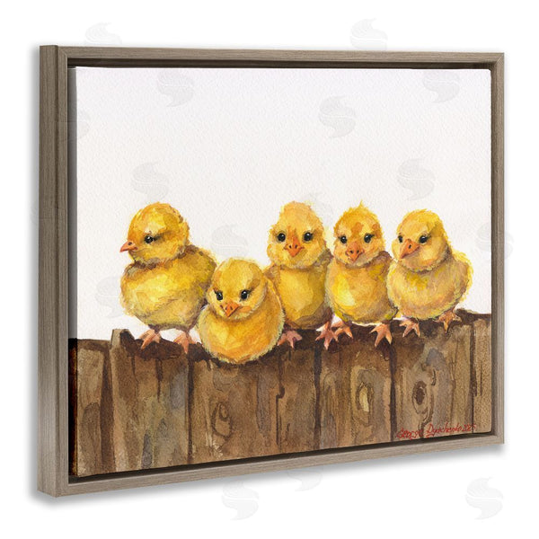 Stupell Industries George Dyachenko | Chicks On The Fence Wall Art