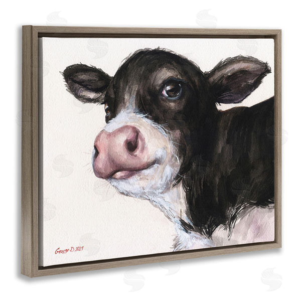Stupell Industries George Dyachenko | Cow Calf Minimal Painting Wall Art