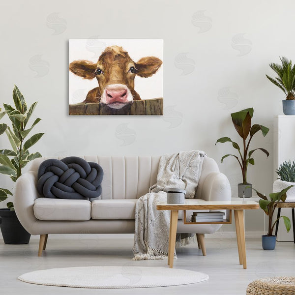 Stupell Industries George Dyachenko | Cow Resting On Fence Wall Art