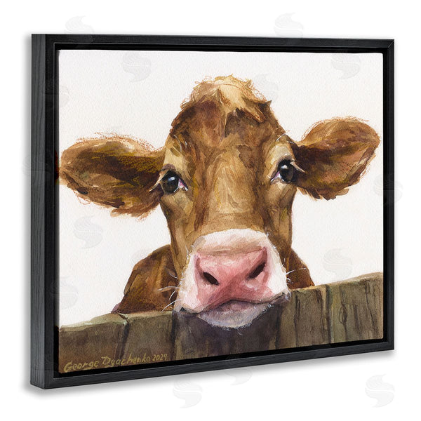 Stupell Industries George Dyachenko | Cow Resting On Fence Wall Art