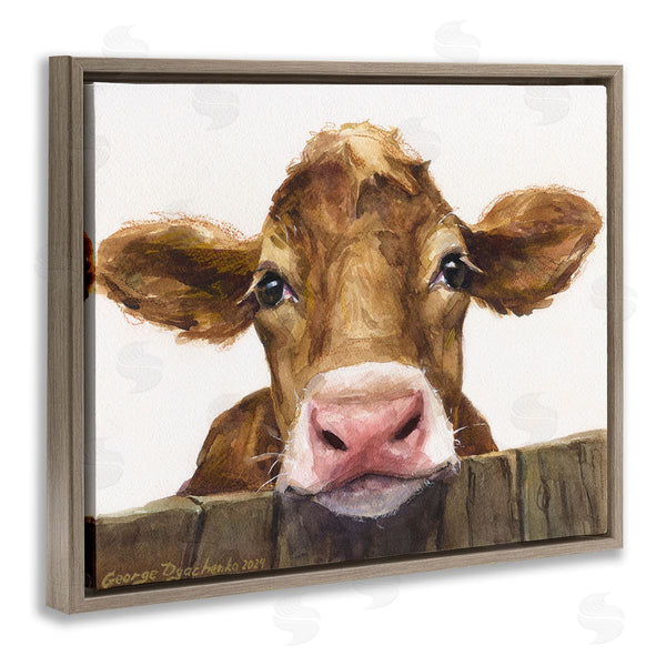 Stupell Industries George Dyachenko | Cow Resting On Fence Wall Art