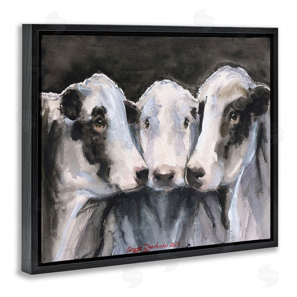 Stupell Industries George Dyachenko | Cow Trio Painting Wall Art