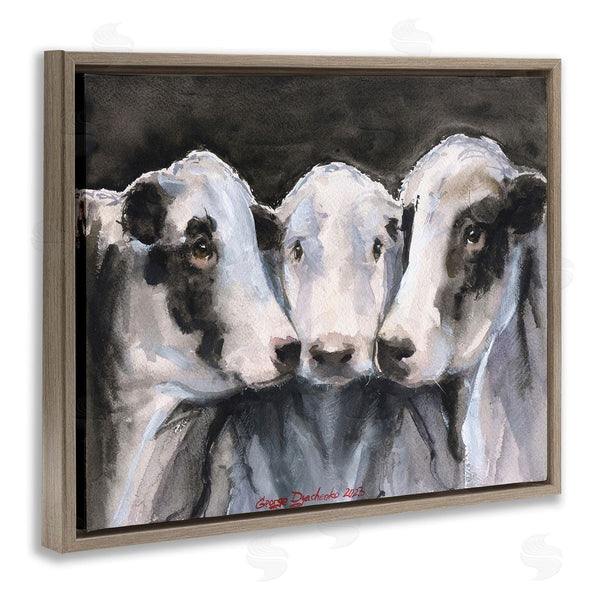 Stupell Industries George Dyachenko | Cow Trio Painting Wall Art