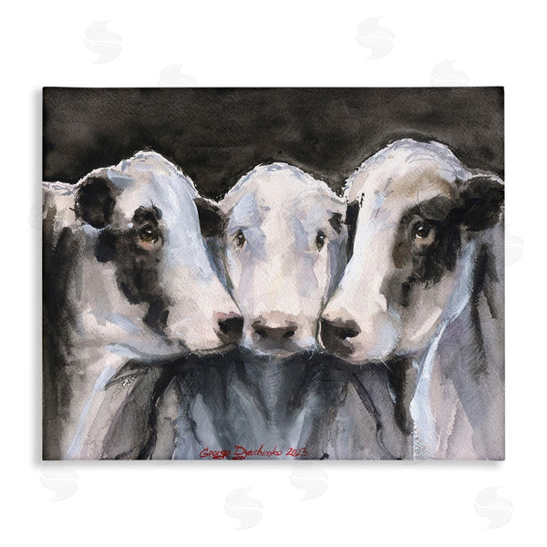 stupell industries George Dyachenko | Cow Trio Painting Wall Art