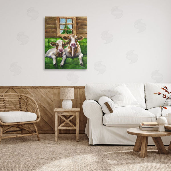 Stupell Industries George Dyachenko | Cows In Barn Cabin Wall Art