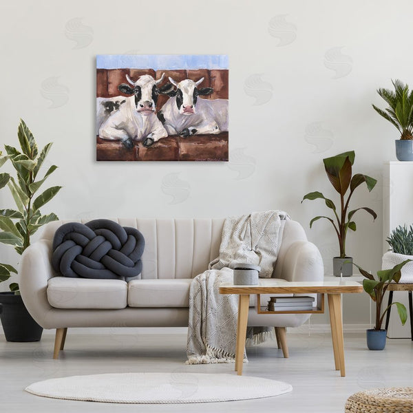 Stupell Industries George Dyachenko | Cows On Farmhouse Couch Wall Art