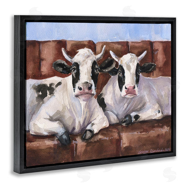 Stupell Industries George Dyachenko | Cows On Farmhouse Couch Wall Art