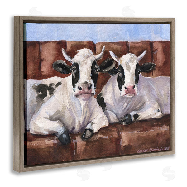 Stupell Industries George Dyachenko | Cows On Farmhouse Couch Wall Art