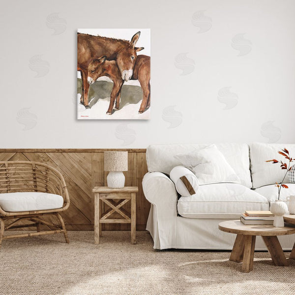 Stupell Industries George Dyachenko | Cuddling Donkey & Foal Wall Art
