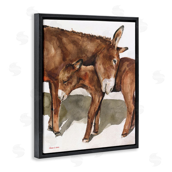 Stupell Industries George Dyachenko | Cuddling Donkey & Foal Wall Art