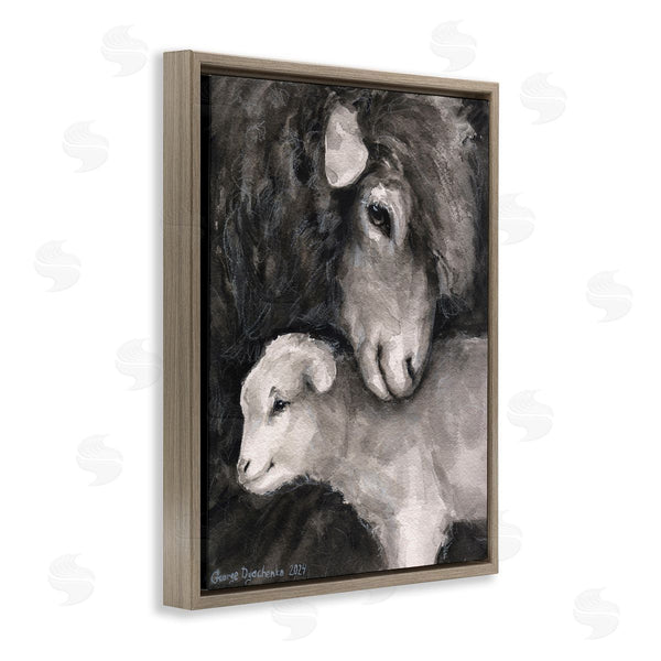 Stupell Industries George Dyachenko | Cuddling Sheep & Lamb Wall Art