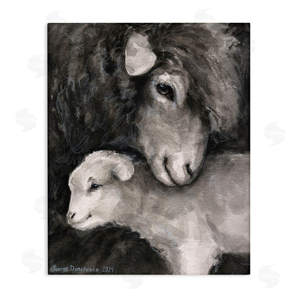 stupell industries George Dyachenko | Cuddling Sheep & Lamb Wall Art
