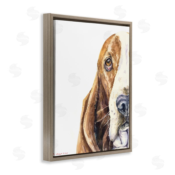 Stupell Industries George Dyachenko | Cute Basset Hound Pet Watercolor
