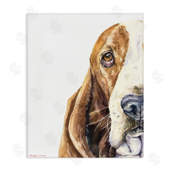 stupell industries George Dyachenko | Cute Basset Hound Pet Watercolor