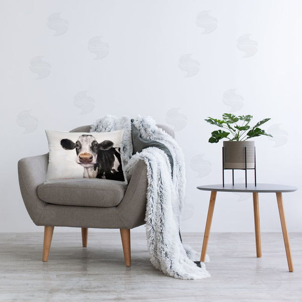 Stupell Industries George Dyachenko | Cute Cow With White Spots Printed Throw Pillow