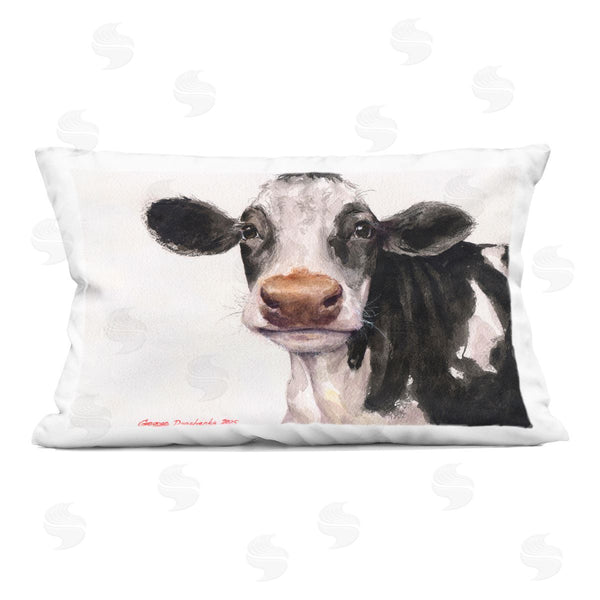 stupell industries George Dyachenko | Cute Cow with White Spots Printed Throw Pillow