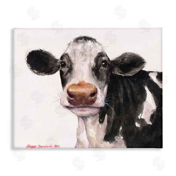 stupell industries George Dyachenko | Cute Cow with White Spots Wall Art