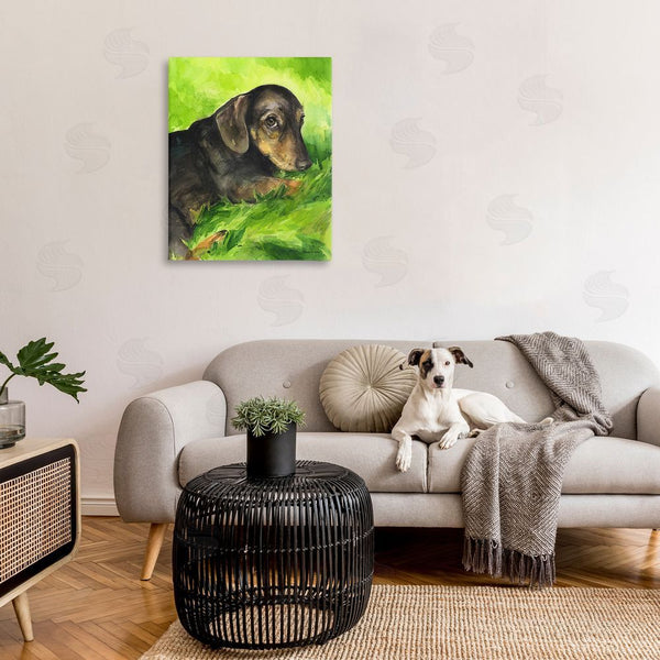 Stupell Industries George Dyachenko | Dachshund Relaxing In Grass Wall Art