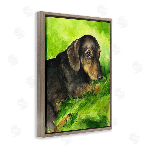 Stupell Industries George Dyachenko | Dachshund Relaxing In Grass Wall Art