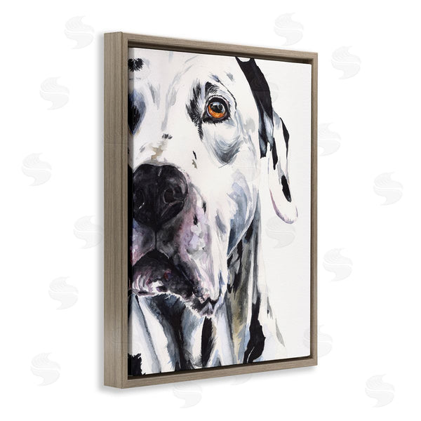 Stupell Industries George Dyachenko | Dalmatian Pet Dog Portrait Bold Spotted Dog
