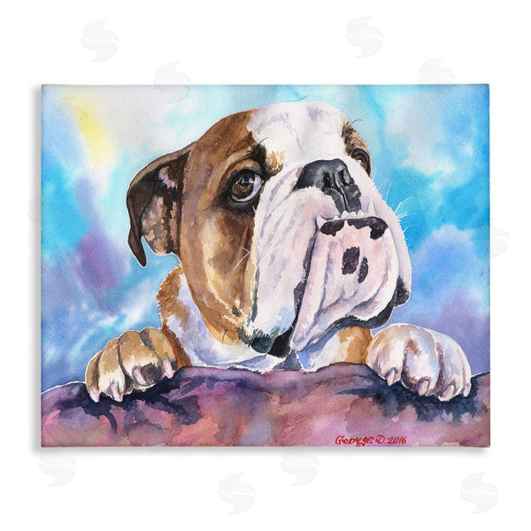 stupell industries George Dyachenko | English Bulldog Dog Pet Watercolor