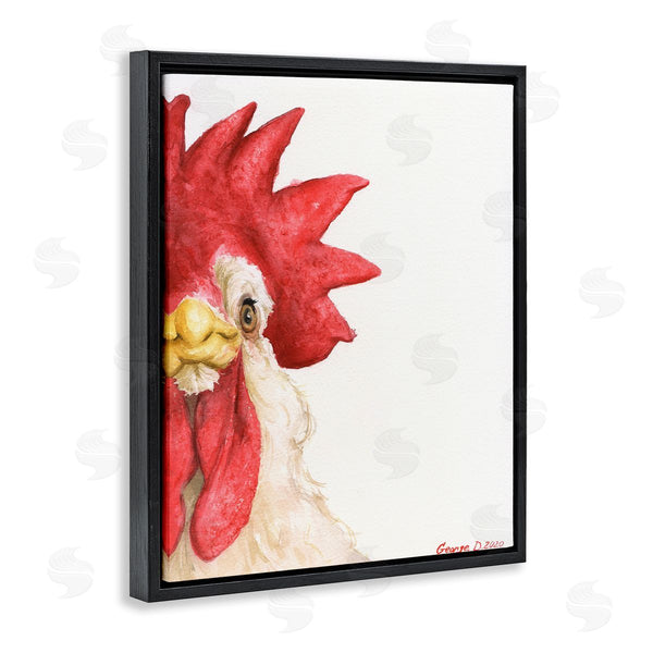 Stupell Industries George Dyachenko | Farm Rooster Close Up Portrait Big Red Bird