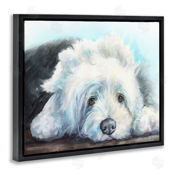 Stupell Industries George Dyachenko | Fluffy Old English Sheepdog Puppy Resting