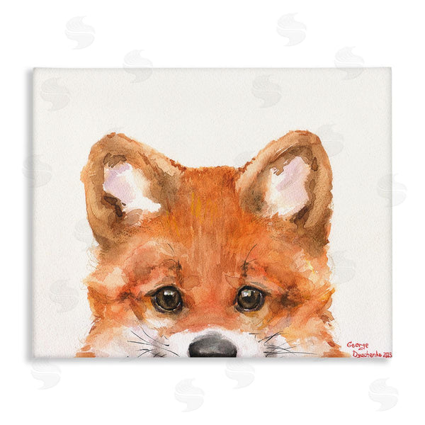 stupell industries George Dyachenko | Fox Cub Peeking Wall Art