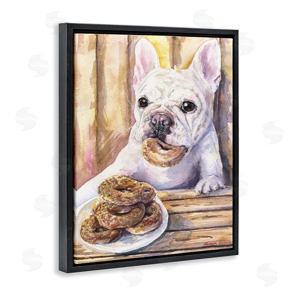 Stupell Industries George Dyachenko | French Bulldog With Donuts Dessert Pet Dog