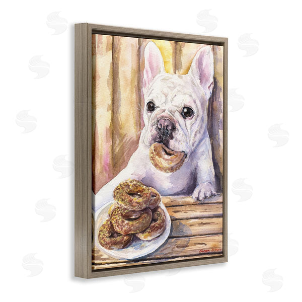 Stupell Industries George Dyachenko | French Bulldog With Donuts Dessert Pet Dog
