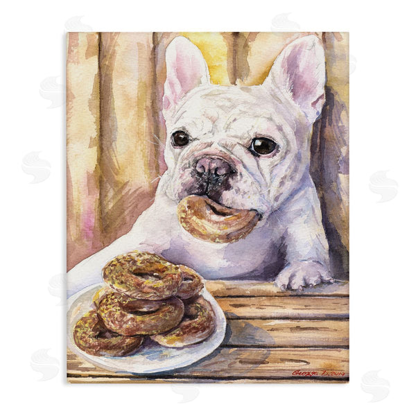 stupell industries George Dyachenko | French Bulldog with Donuts Dessert Pet Dog