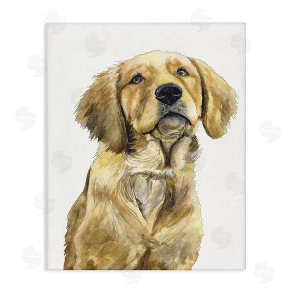 stupell industries George Dyachenko | Golden Retriever Puppy Portrait Soft Yellow Dog