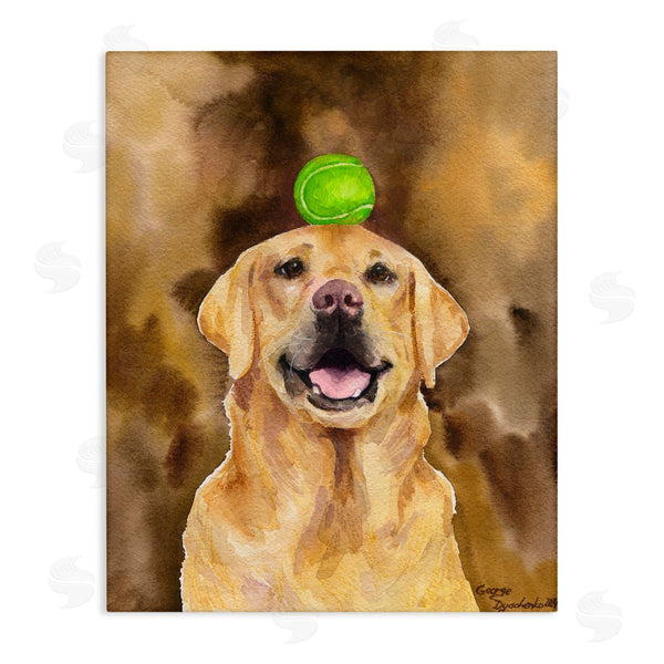 stupell industries George Dyachenko | Golden Retriever with Tennis ball Wall Art
