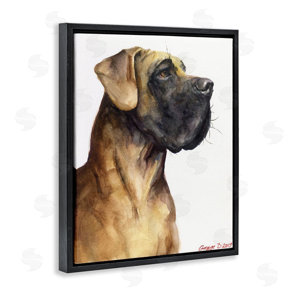 Stupell Industries George Dyachenko | Great Dane Pet Dog Portrait Strong Pose
